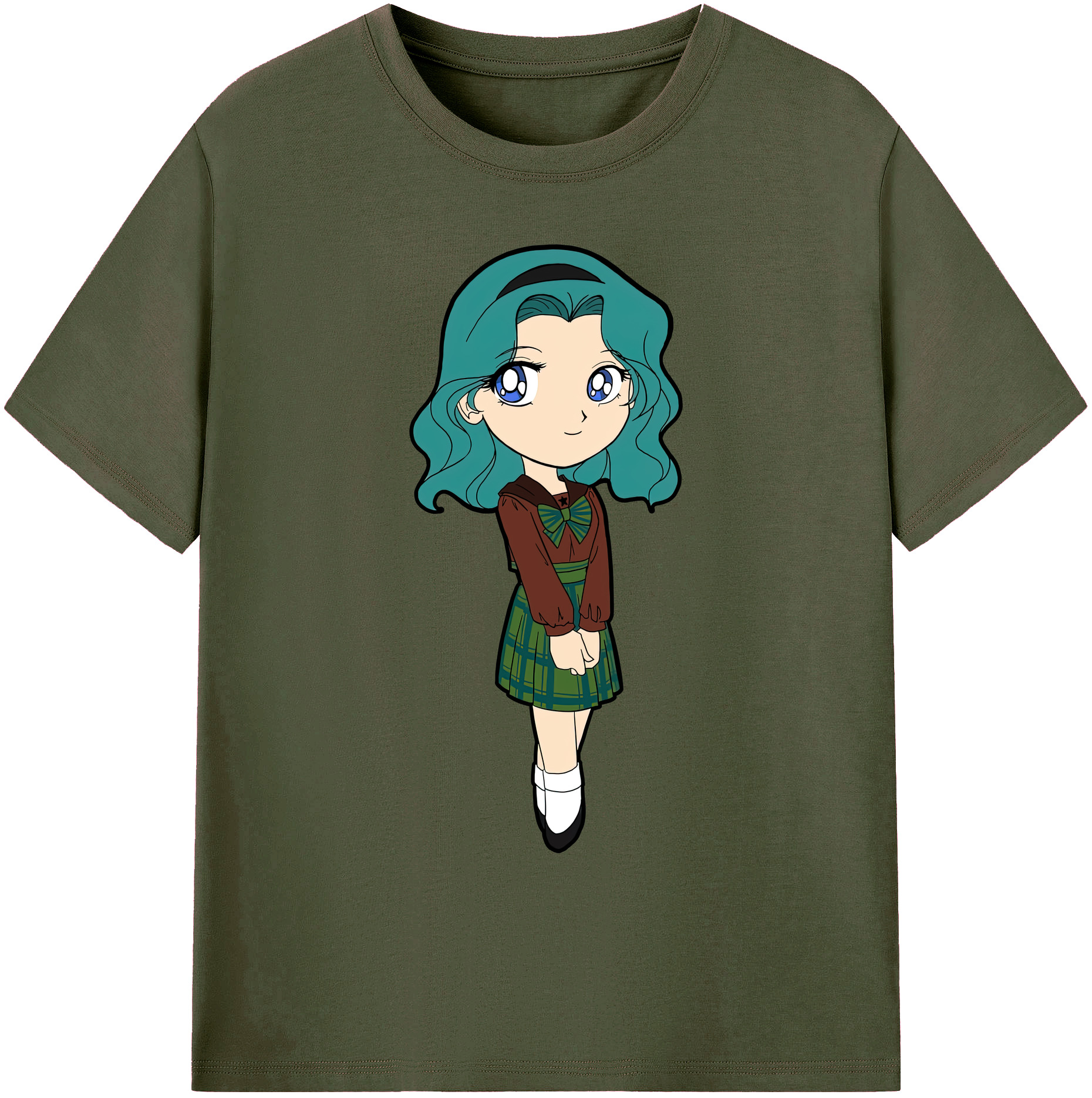 （画像用） 美少女戦士セーラームーン 海王 みちる（かいおう みちる） Sailor Moon Kaiou Michiru 綿100％ メンズ半袖Tシャツ｜肌触りやわらか＆通気性
